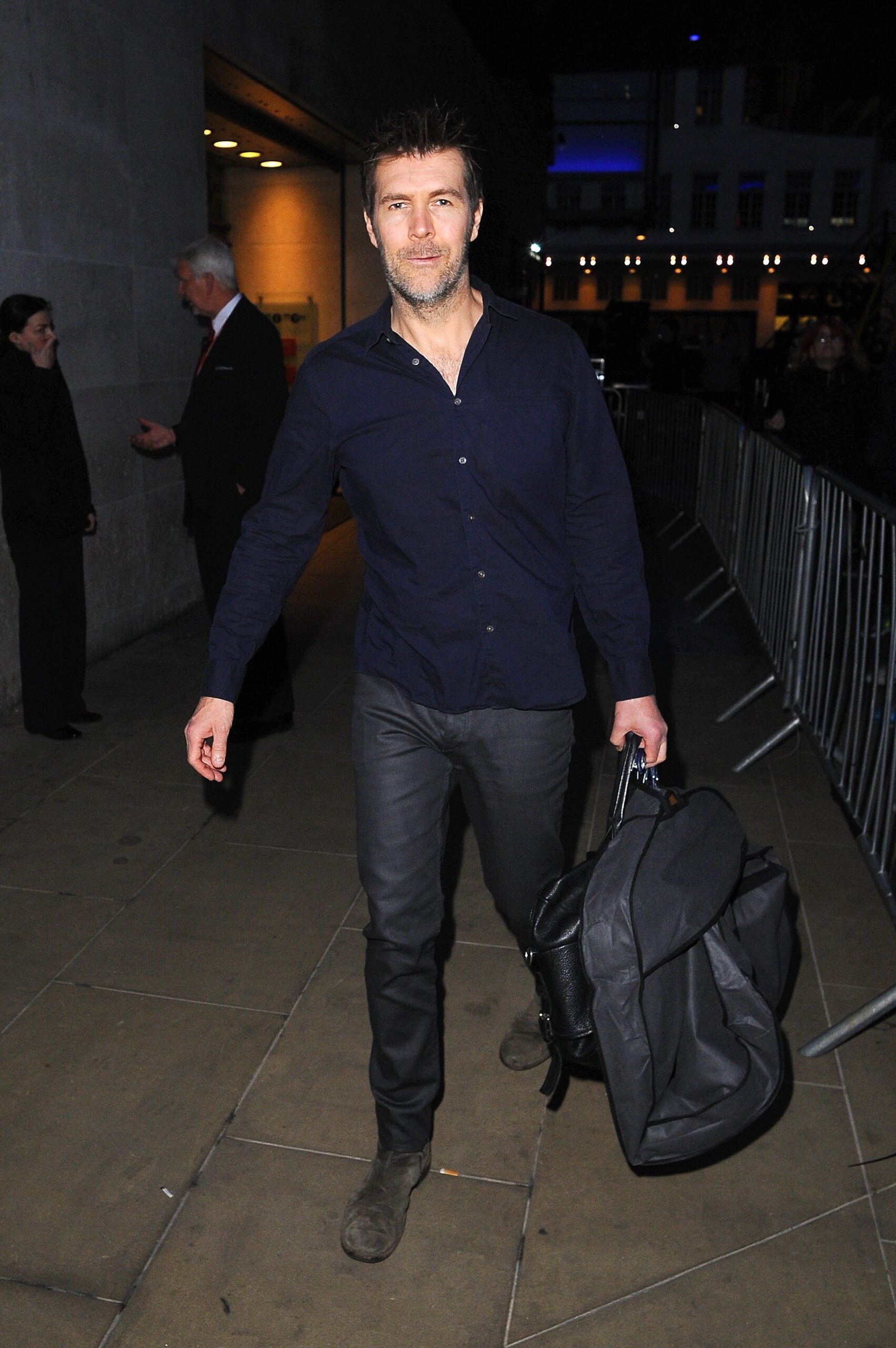 DIY SOS presenter Rhod Gilbert outside BBC Studios