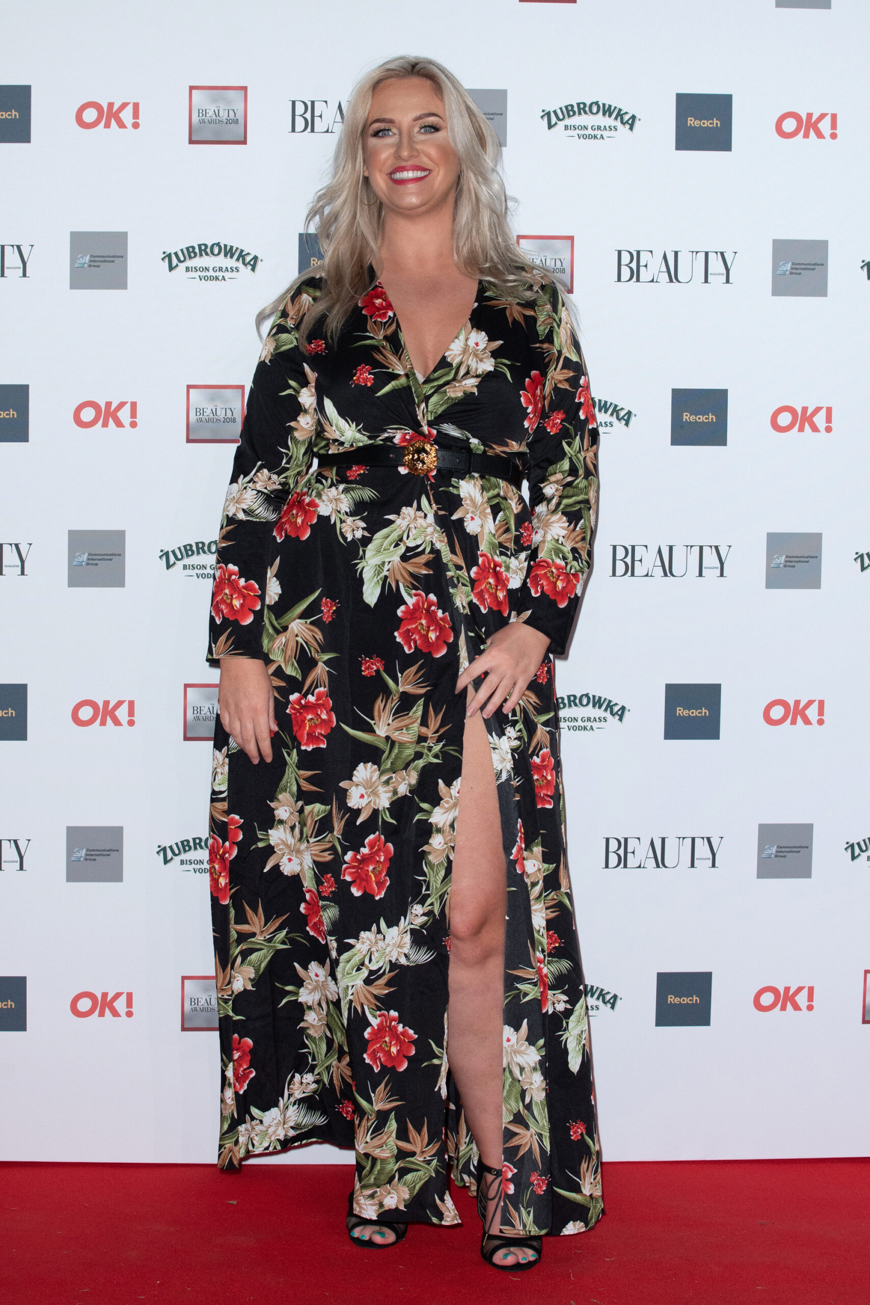 Josie Gibson smiling on the red carpet
