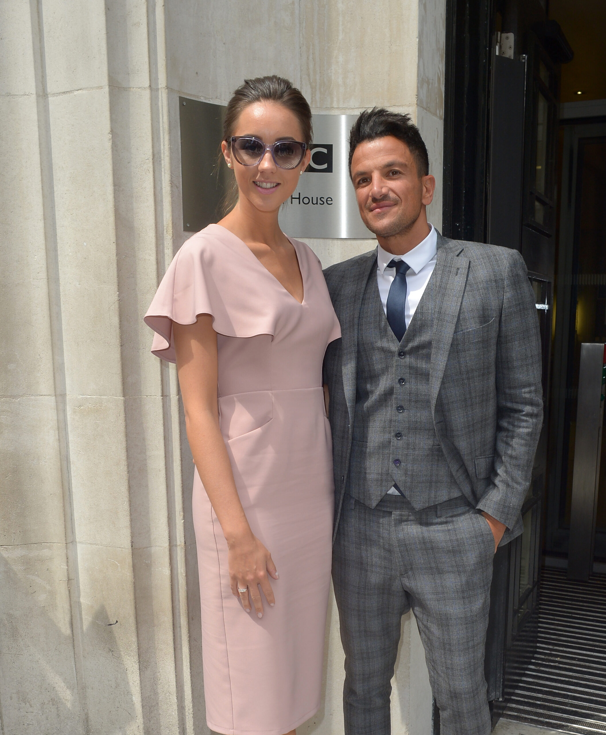 Peter Andre and his wife, Emily MacDonagh at BBC Studios