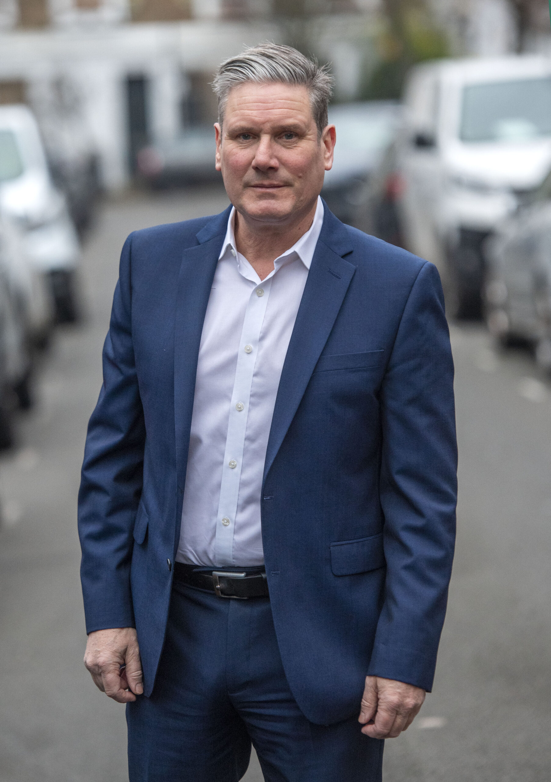 Keir Starmer, who could be the new Prime Minister, seen leaving his home