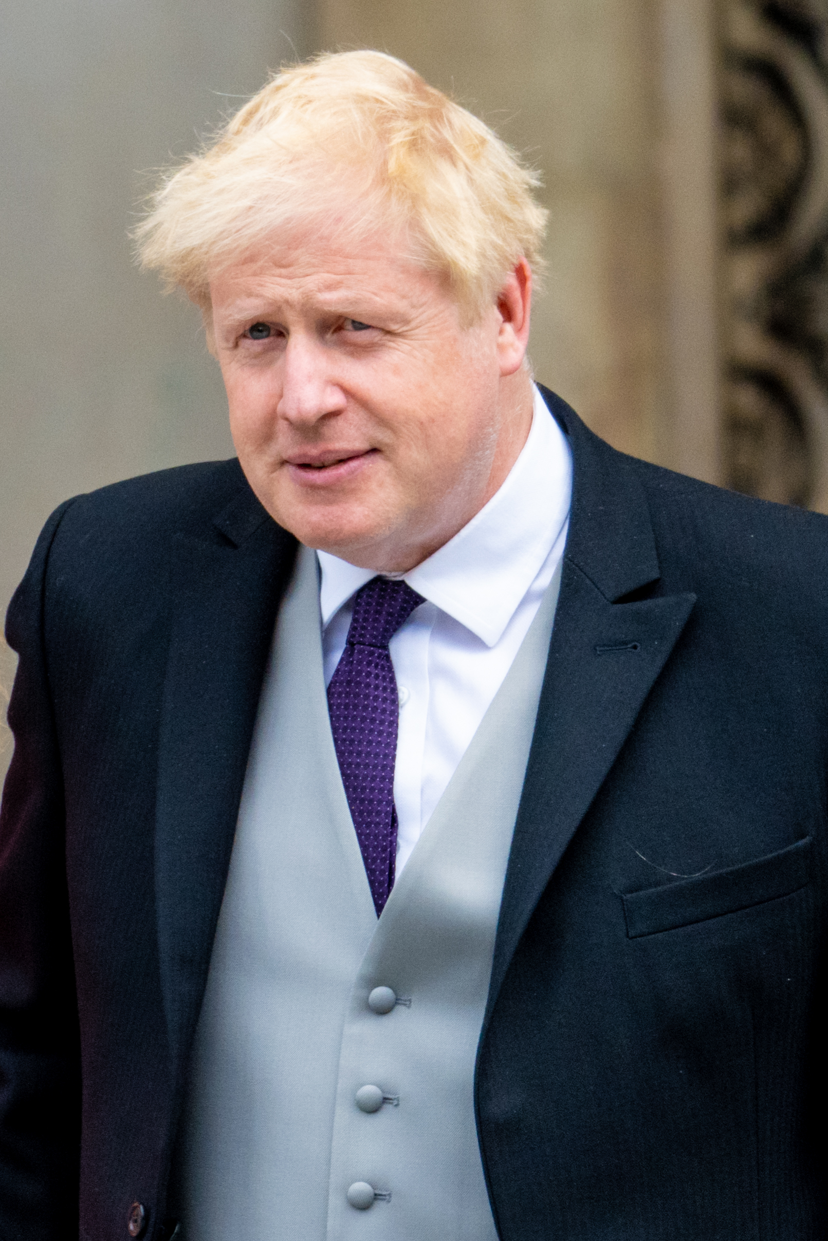 Boris Johnson seen leaving St Paul's