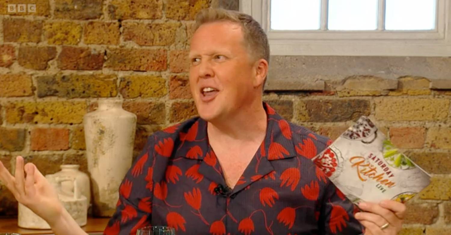 Saturday Kitchen host Olly Smith shrugs