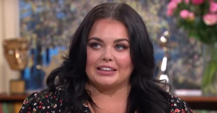 Scarlett Moffatt looks earnest during an appearance on This Morning