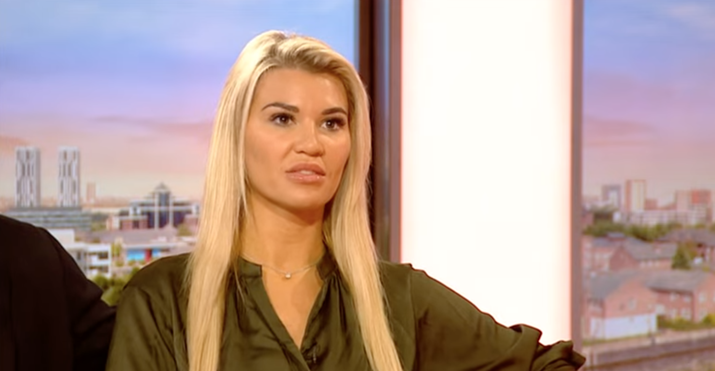 Christine McGuinness being interviewed on BBC Breakfast