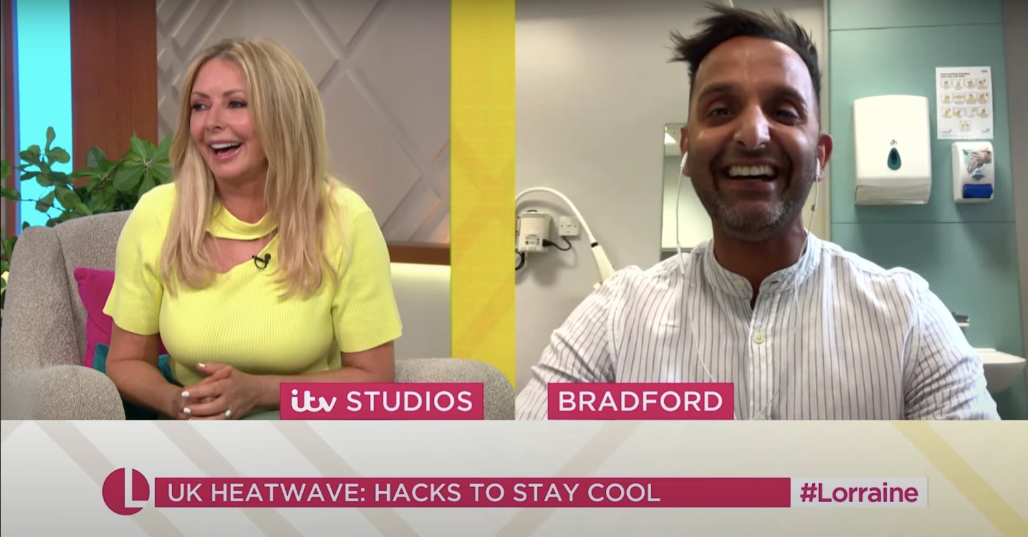 Carol Vorderman laughing on Lorraine