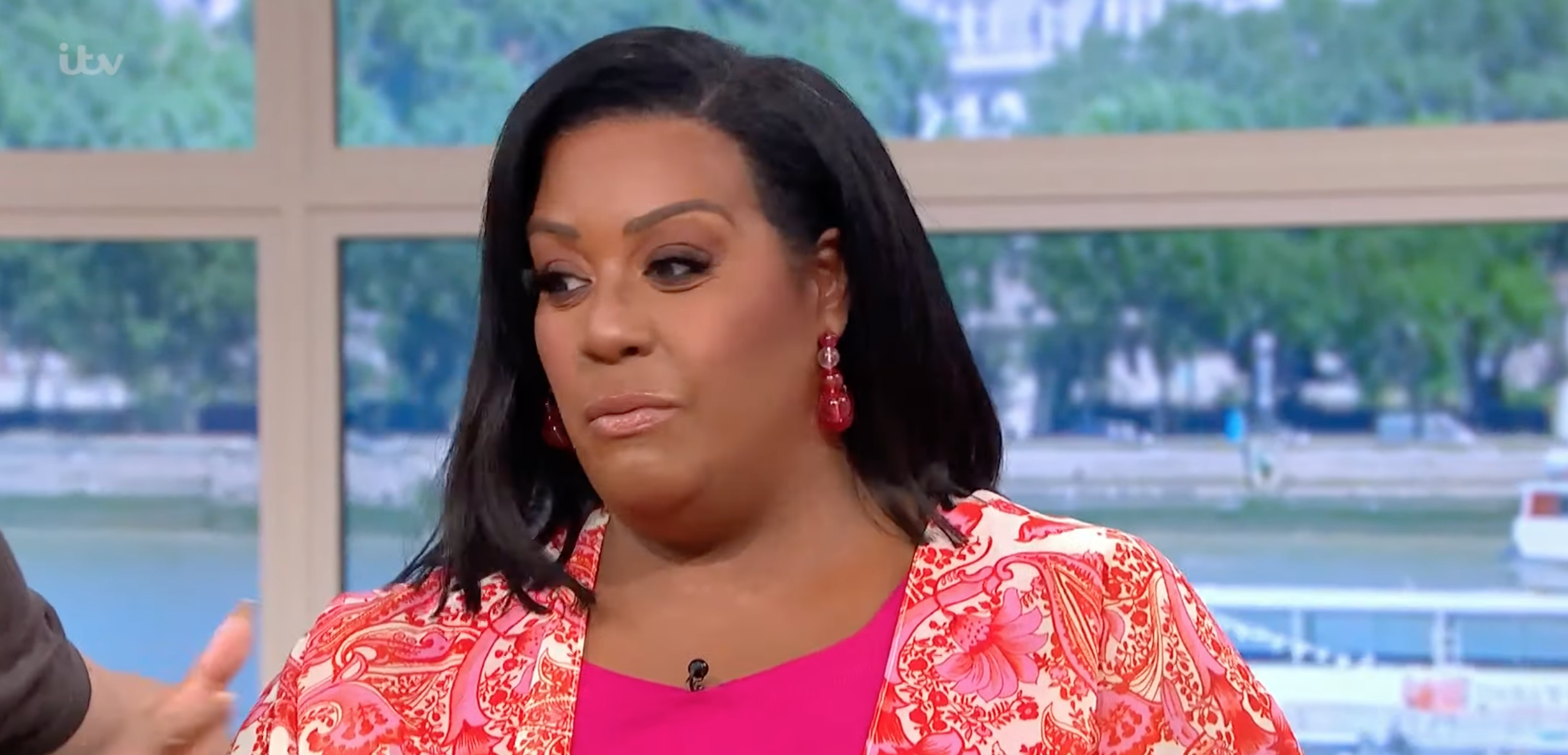Alison Hammond looking stern on This Morning