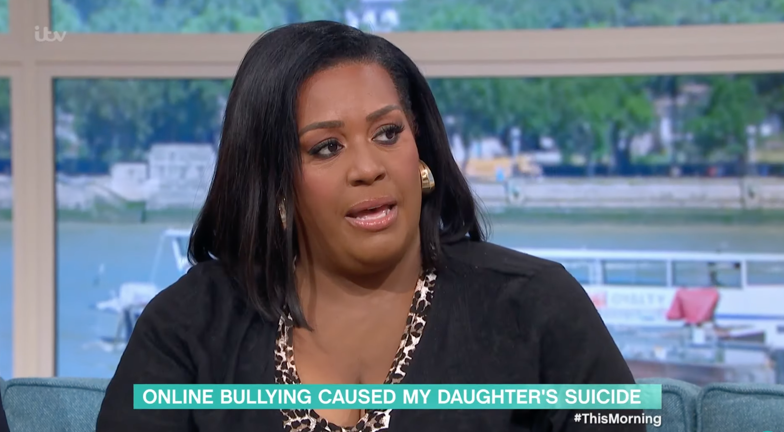 Alison Hammond looking stern on This Morning