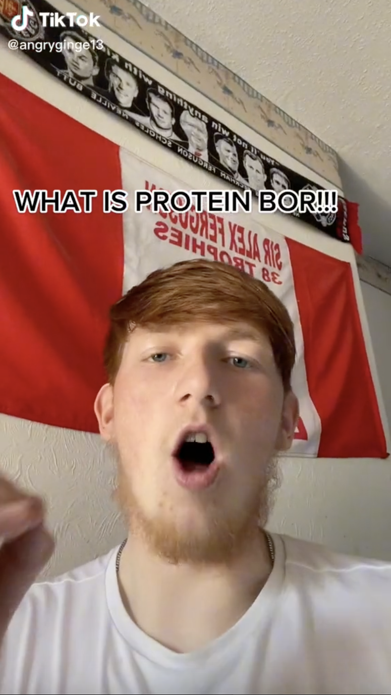A man shouting on TikTok