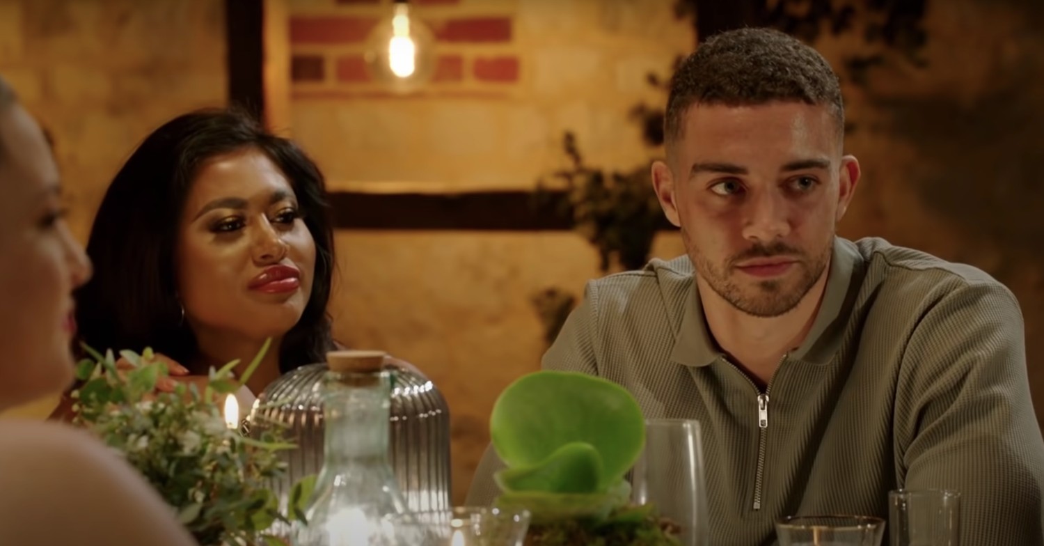 Nikita and Jordan look mad on Married At First Sight UK