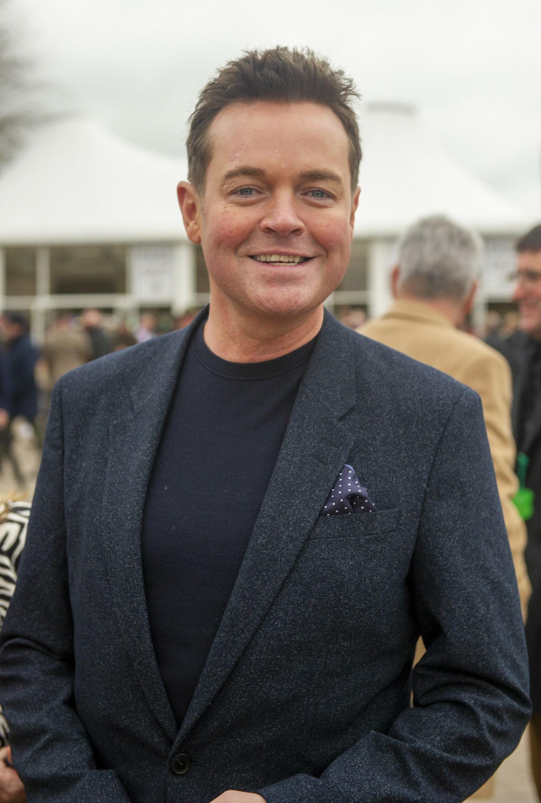 Stephen Mulhern smiling at races