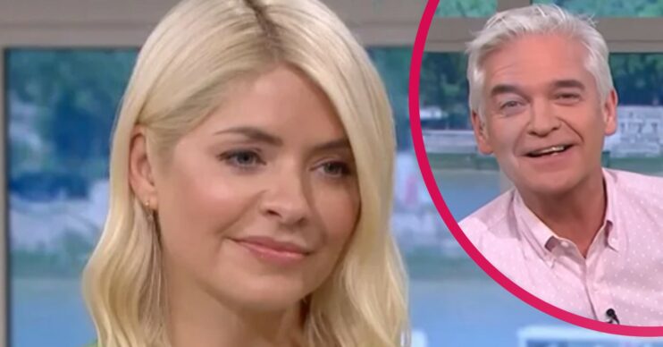 Holly Willoughby and Phillip Schofield smiling on This Morning today