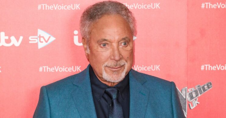 Tom Jones looks surprised on red carpet for The Voice launch