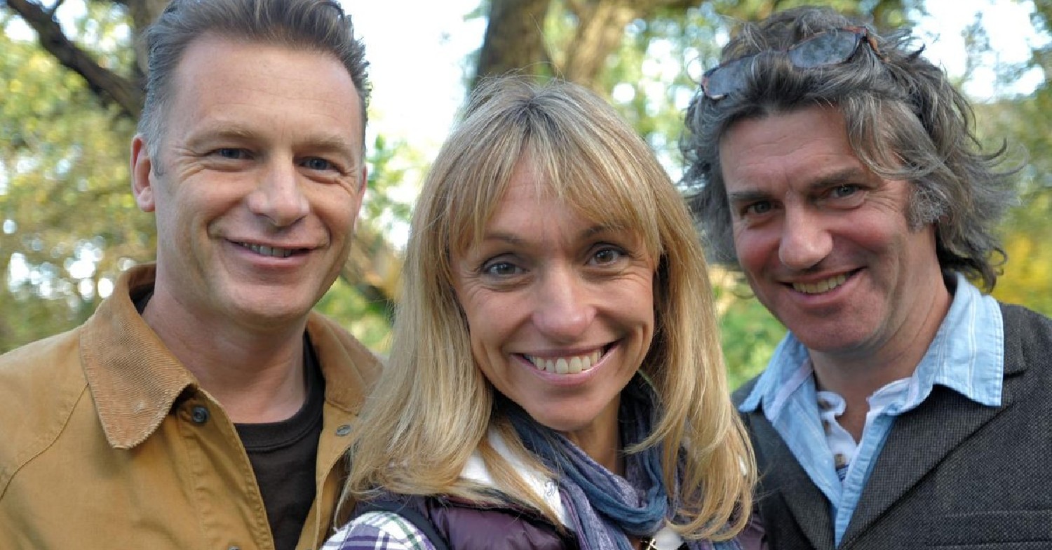 Martin Hughes-Games with his Springwatch co-hosts