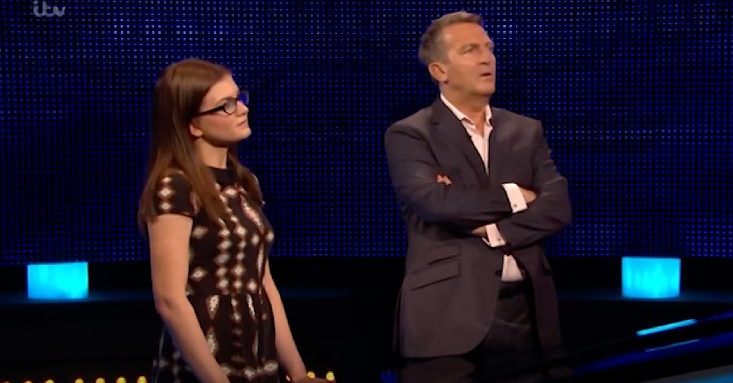 Bradley Walsh and contestant on The Chase 