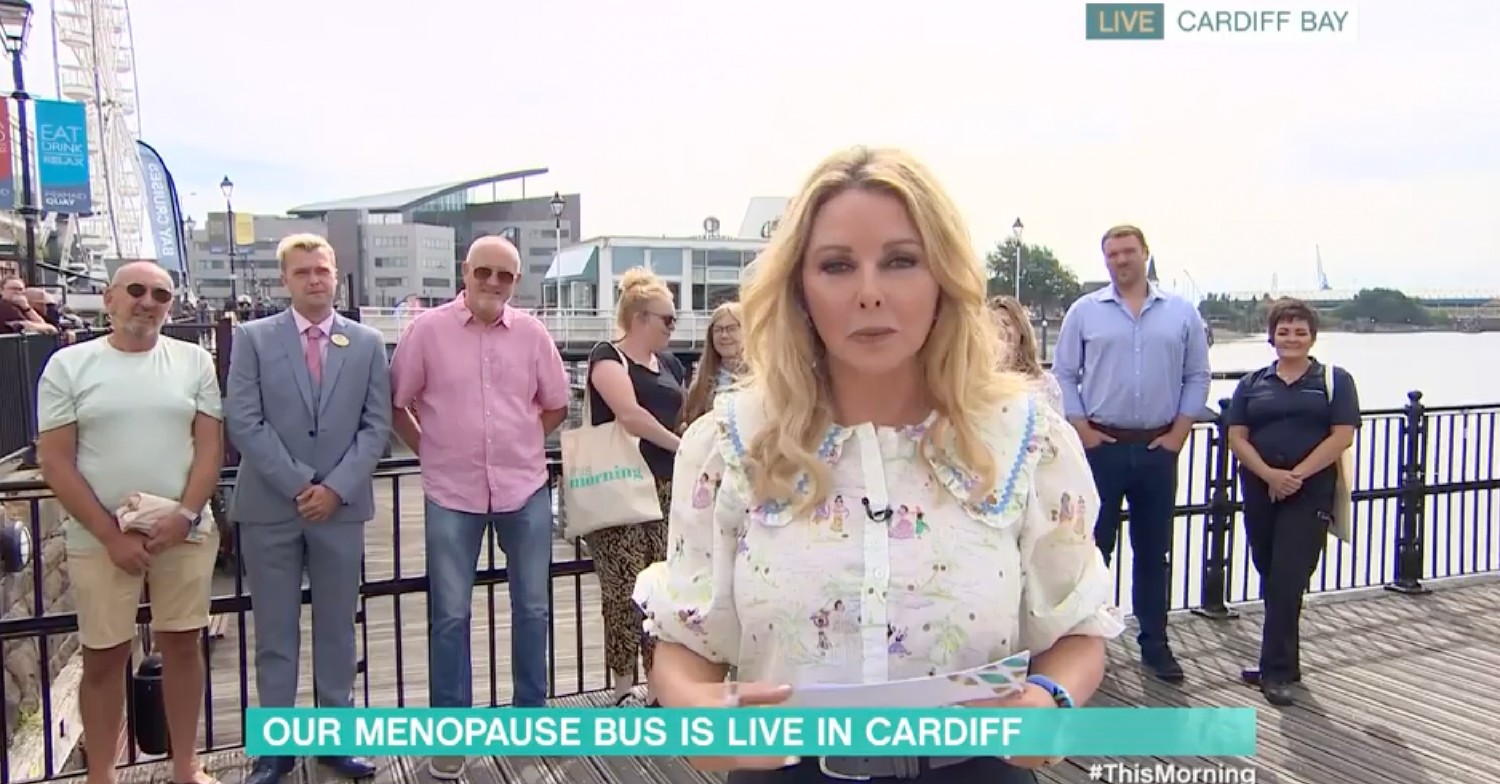 Carol Vorderman at Cardiff Bay on This Morning