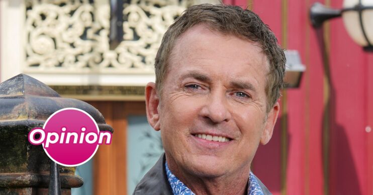 Alfie Moon smiling in Albert Square
