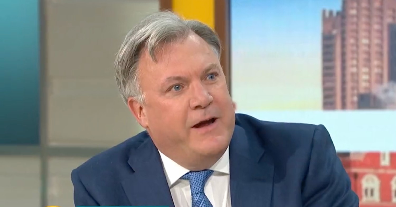 Ed Balls looks surprised on GMB today
