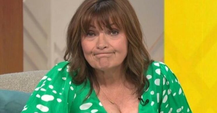 Lorraine Kelly presenting her ITV show wearing a summer dress