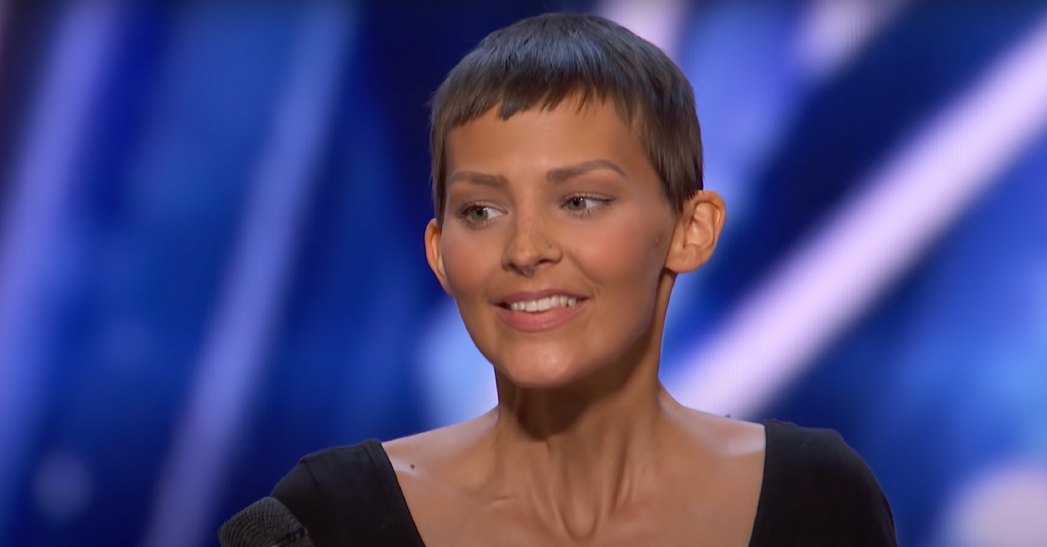 Nightbirdie smiling on America's Got Talent