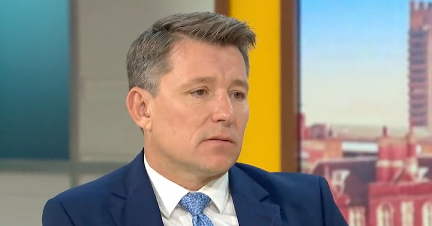 Ben Shephard looking sad on GMB today
