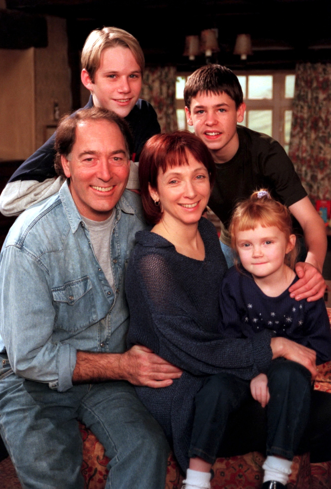 Jack, Robert, Sarah, Andy and Victoria Sugden in Emmerdale 