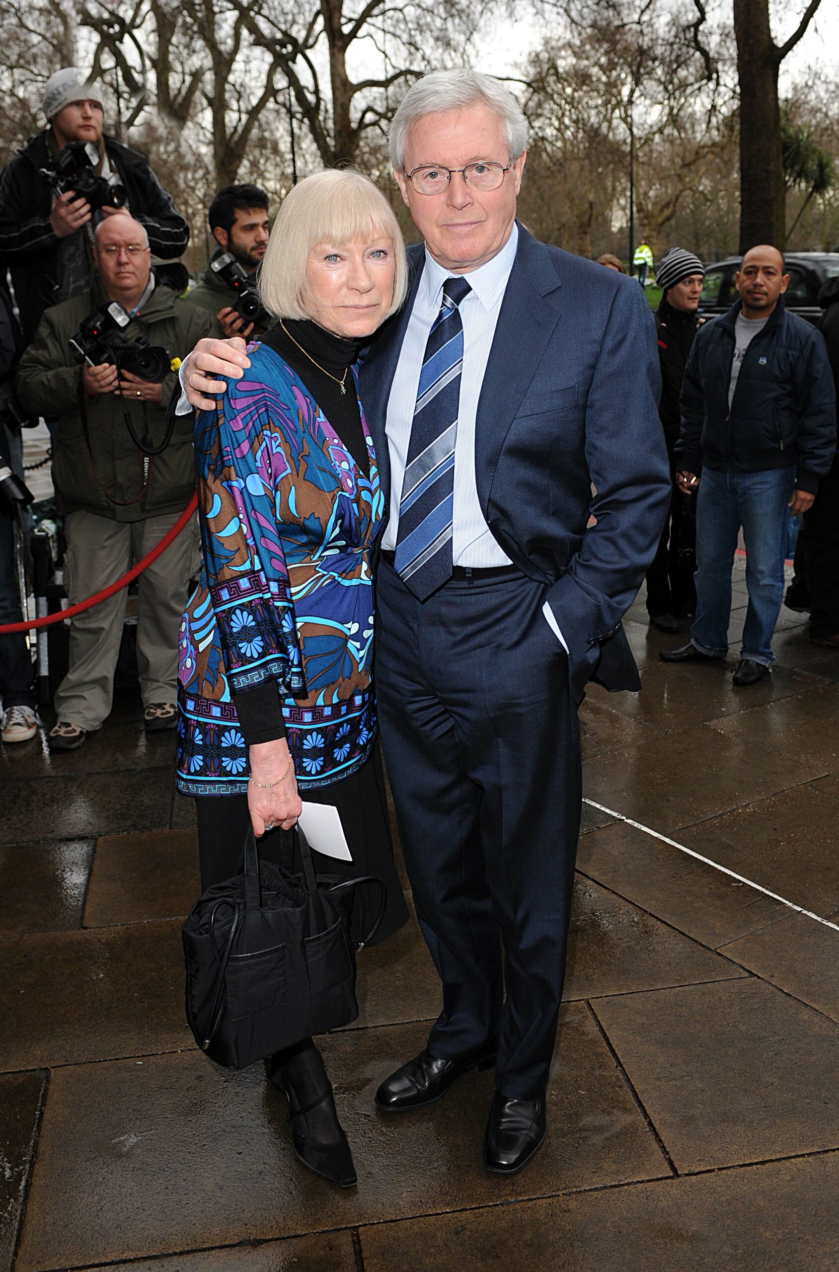 Michael Aspel cuddling his ex wife