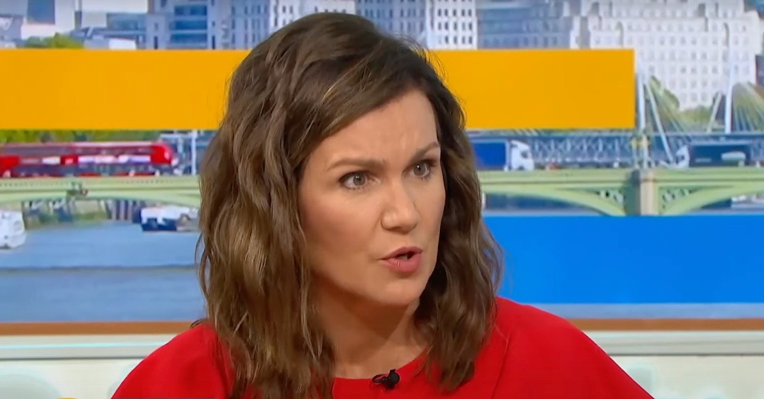 Susanna Reid pouting on GMB today