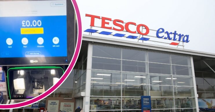 Tesco Extra, tesco payment machine on