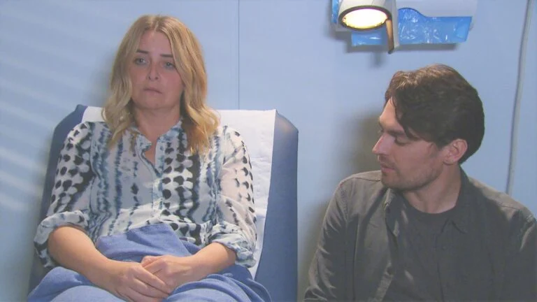 Charity sitting in hospital with Mackenzie by her side Emmerdale 