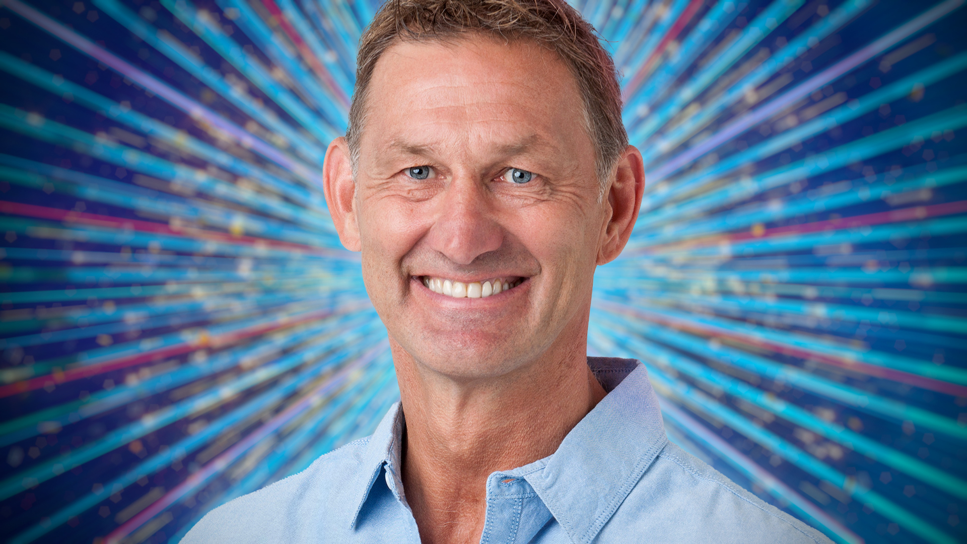 Strictly Come Dancing background with a photo of footballer Tony Adams