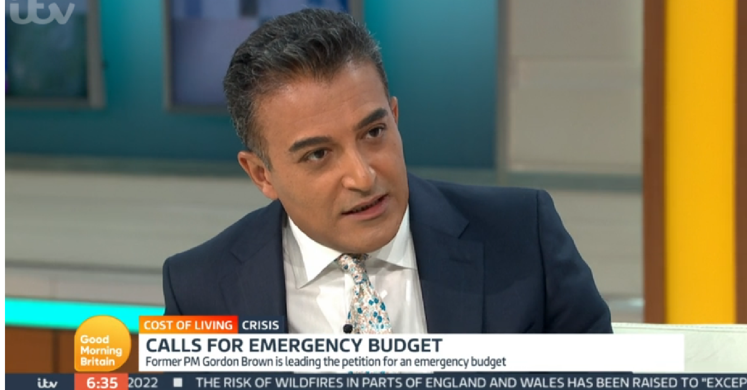 Adil Ray speaking on GMB today during debate