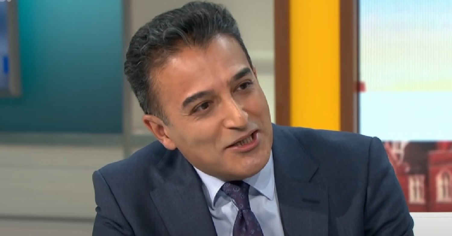 Adil Ray smiling on Good Morning Britain