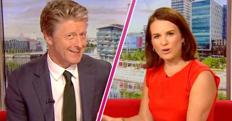 BBC Breakfast presenters Charlie Stayt and Nina Warhurst today