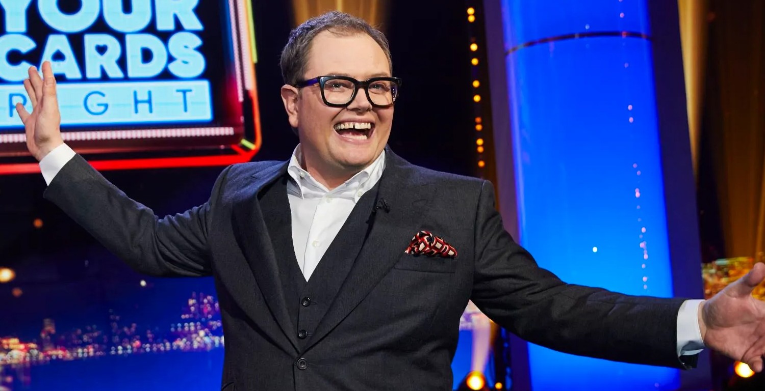 TV presenter Alan Carr on his Epic Gameshow TV series smiling