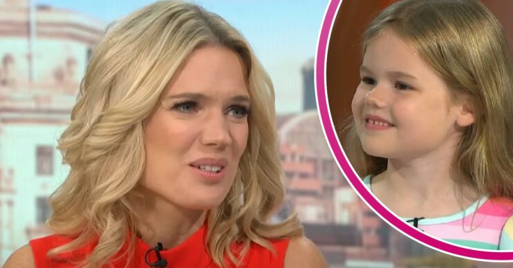 Charlotte Hawkins and her daughter on GMB today
