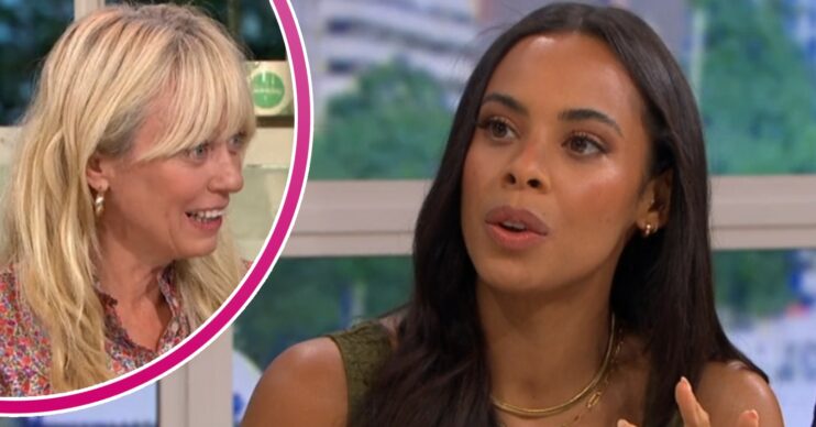 Clodagh McKenna looks surprised as Rochelle Humes talks on This Morning