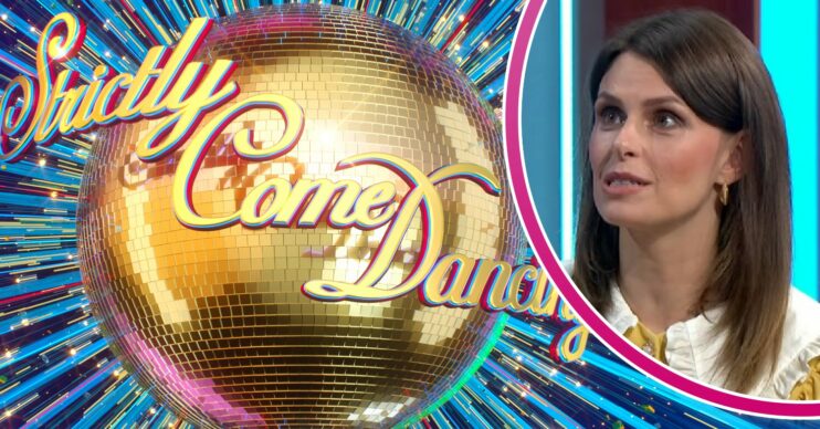 Strictly Come Dancing 2022 logo and comedian Ellie Taylor speaking on Lorraine