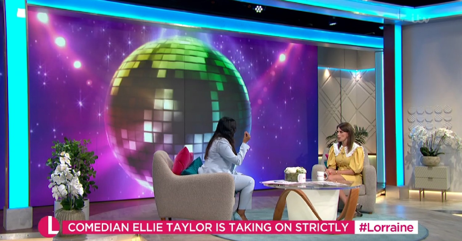 Comedian Ellie Taylor speaking to Ranvir Singh on Lorraine today