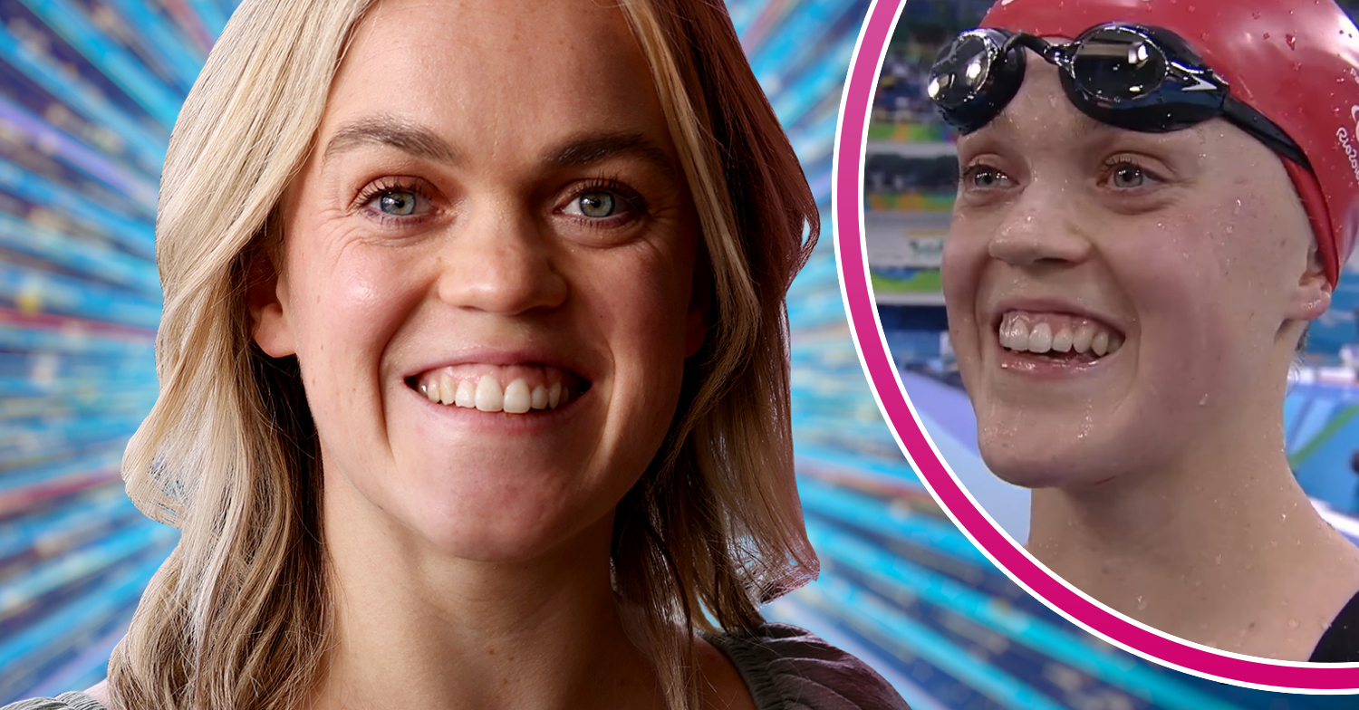 Strictly Come Dancing Ellie Simmonds promotional shot, Ellie Simmonds after competing in 2016 Commonwealth Games