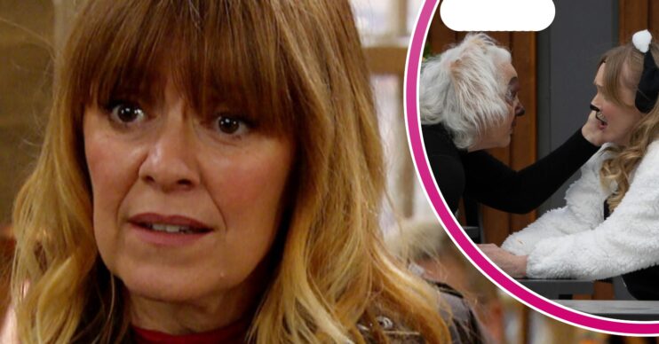 Rhona shocked with ionset of Mary kissing Vanessa
