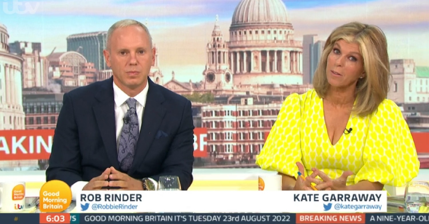 Robert Rinder and Kate Garraway hosting GMB today