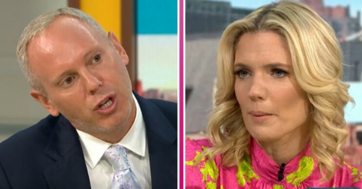 Robert Rinder and Charlotte Hawkins look serious on GMB today
