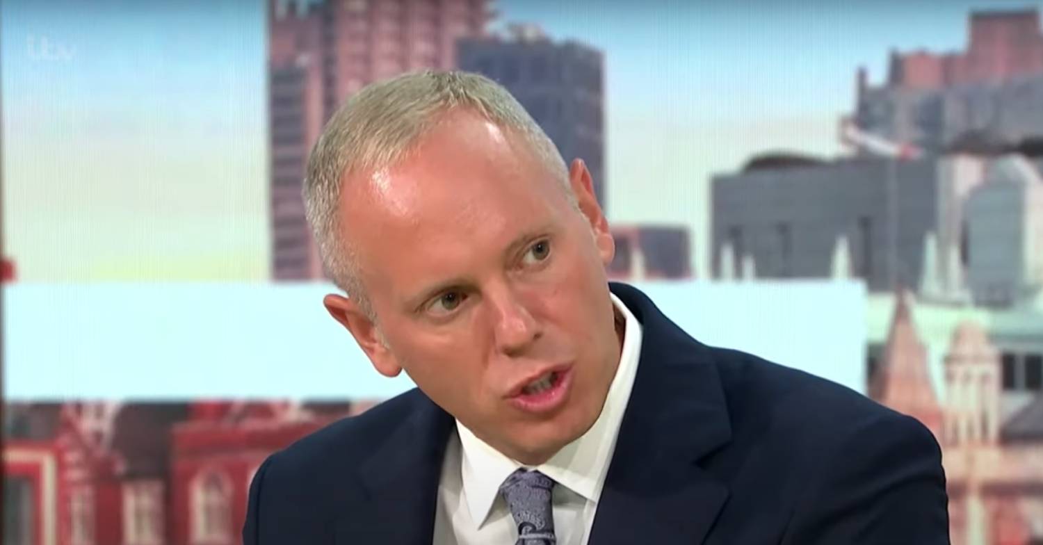 GMB host Robert Rinder ducks his head as he makes his point