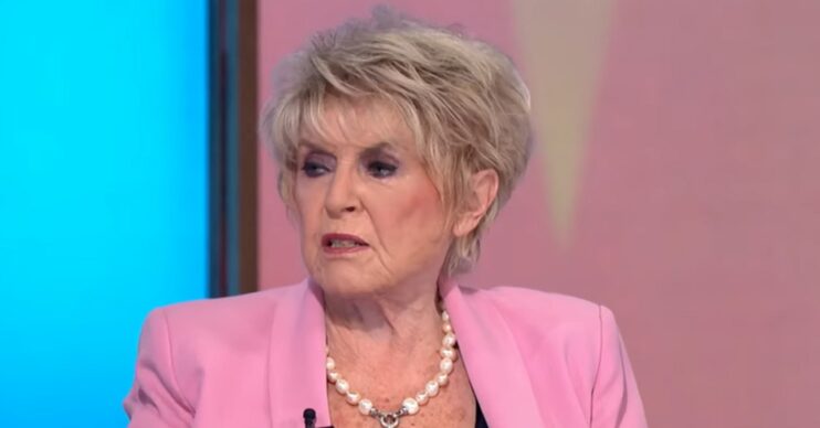 Gloria Hunniford on Loose Women today wearing pink