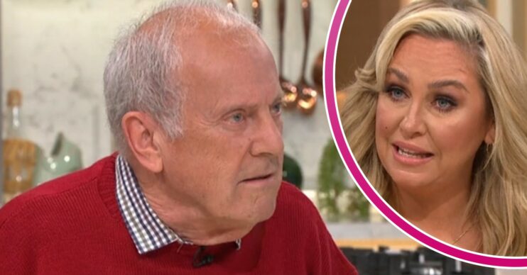 Gyles Brandreth and Josie Gibson looking serious on This Morning today