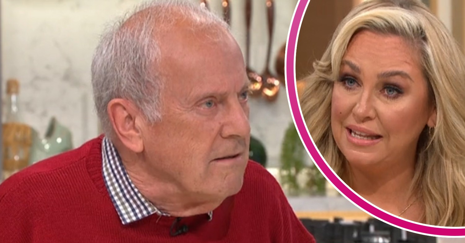 Gyles Brandreth and Josie Gibson looking serious on This Morning today