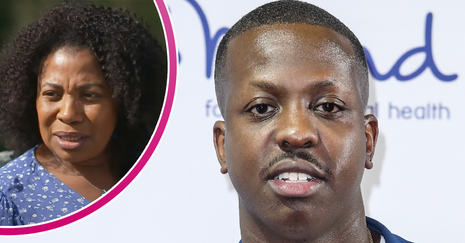 Jamal Edwards smiling and his mum Brenda
