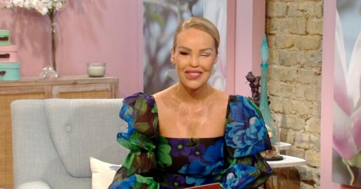 Katie Piper on her breakfast show following surgery smiling