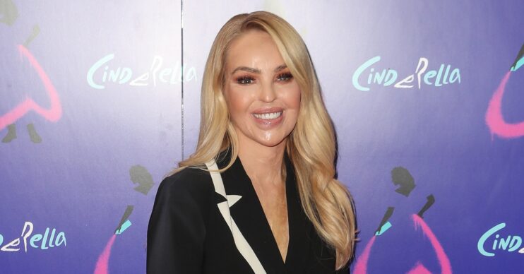 Katie Piper smiling at a press night night for Andrew Lloyd Webber's Cinderella