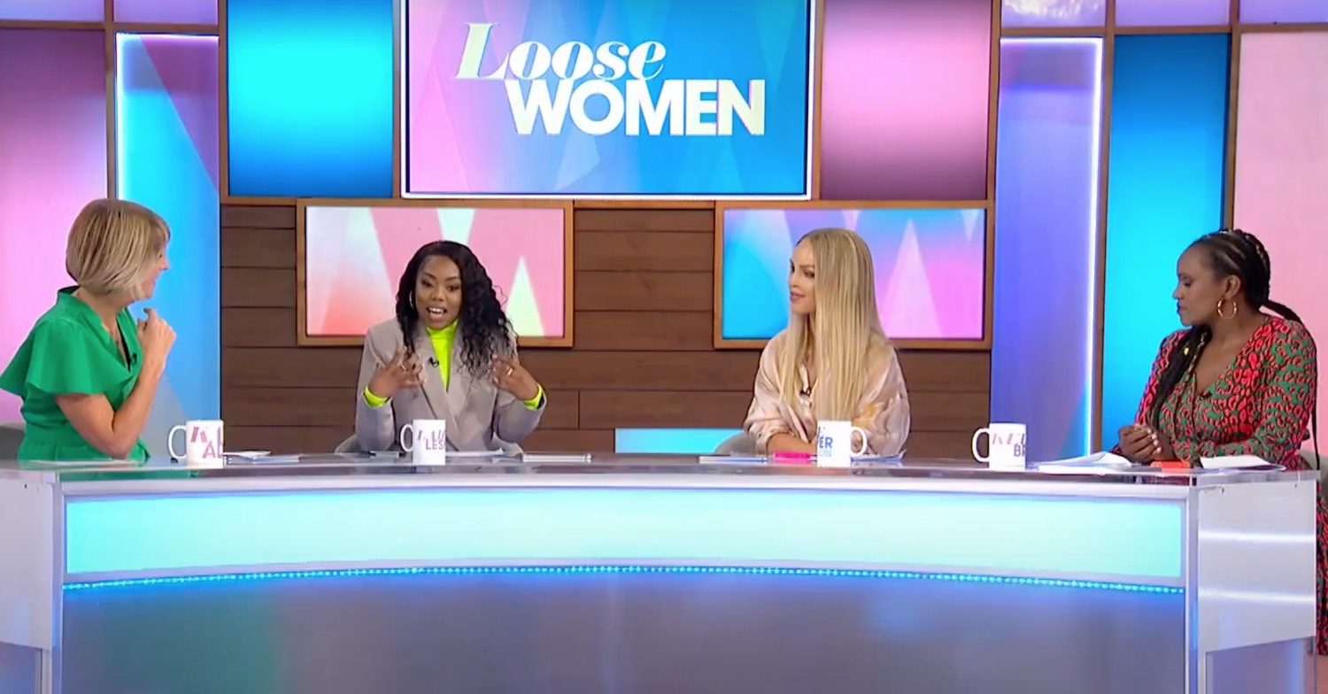 Kaye Adams with her Loose Women co-stars on the show today